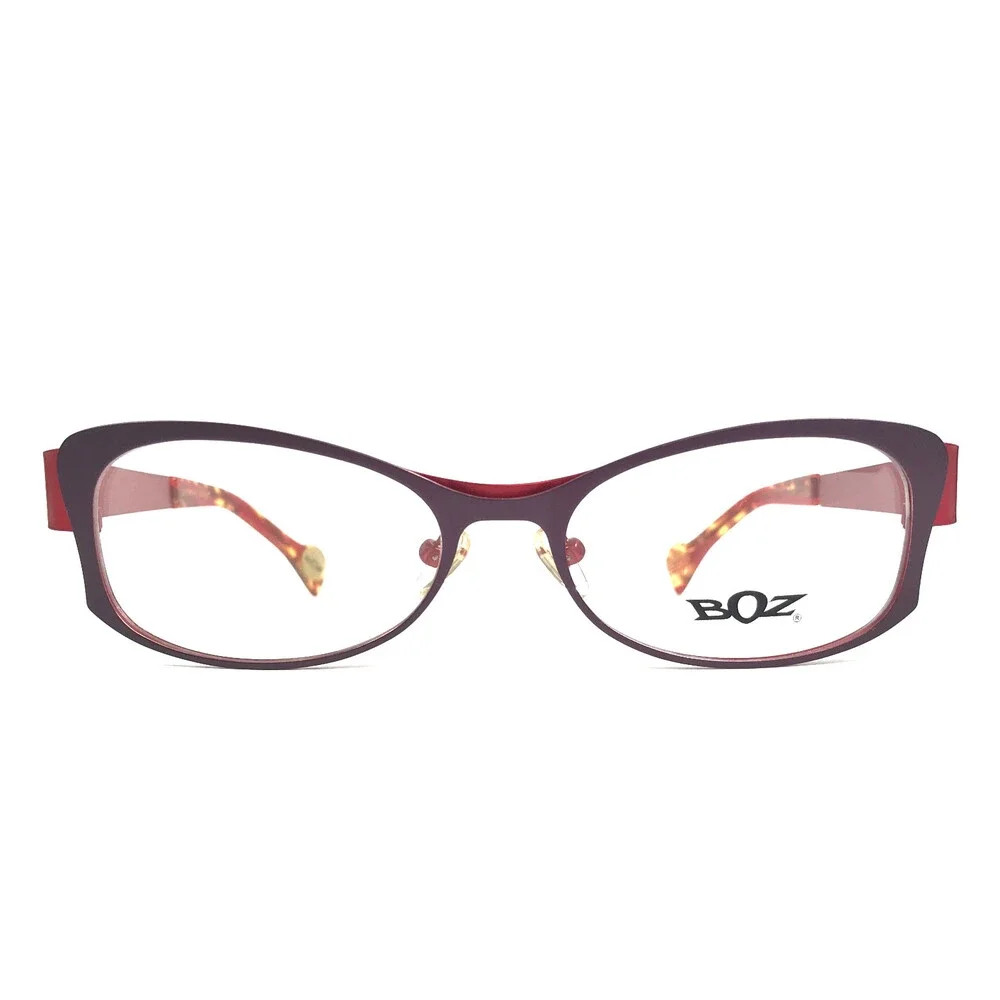 BOZ Eyeglasses Frames WENDY 7530 Matte Plum Purple Red Cat Eye 52-16.5-135